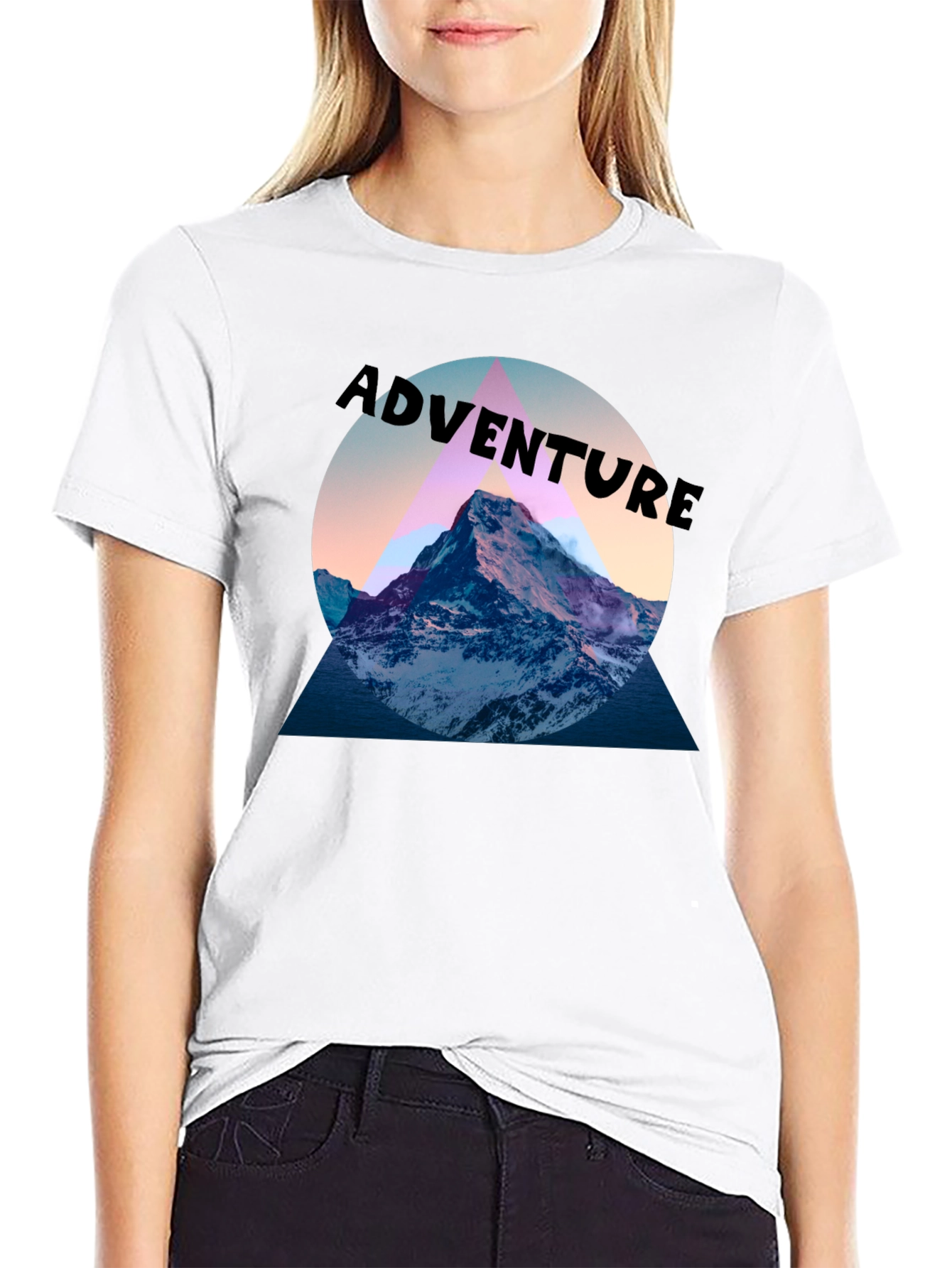 Adventure Mountain Graphic Tee - Black