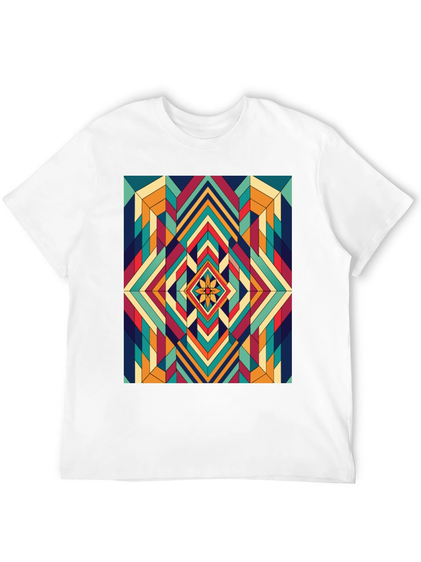 Geometric Diamond Pattern T-Shirt