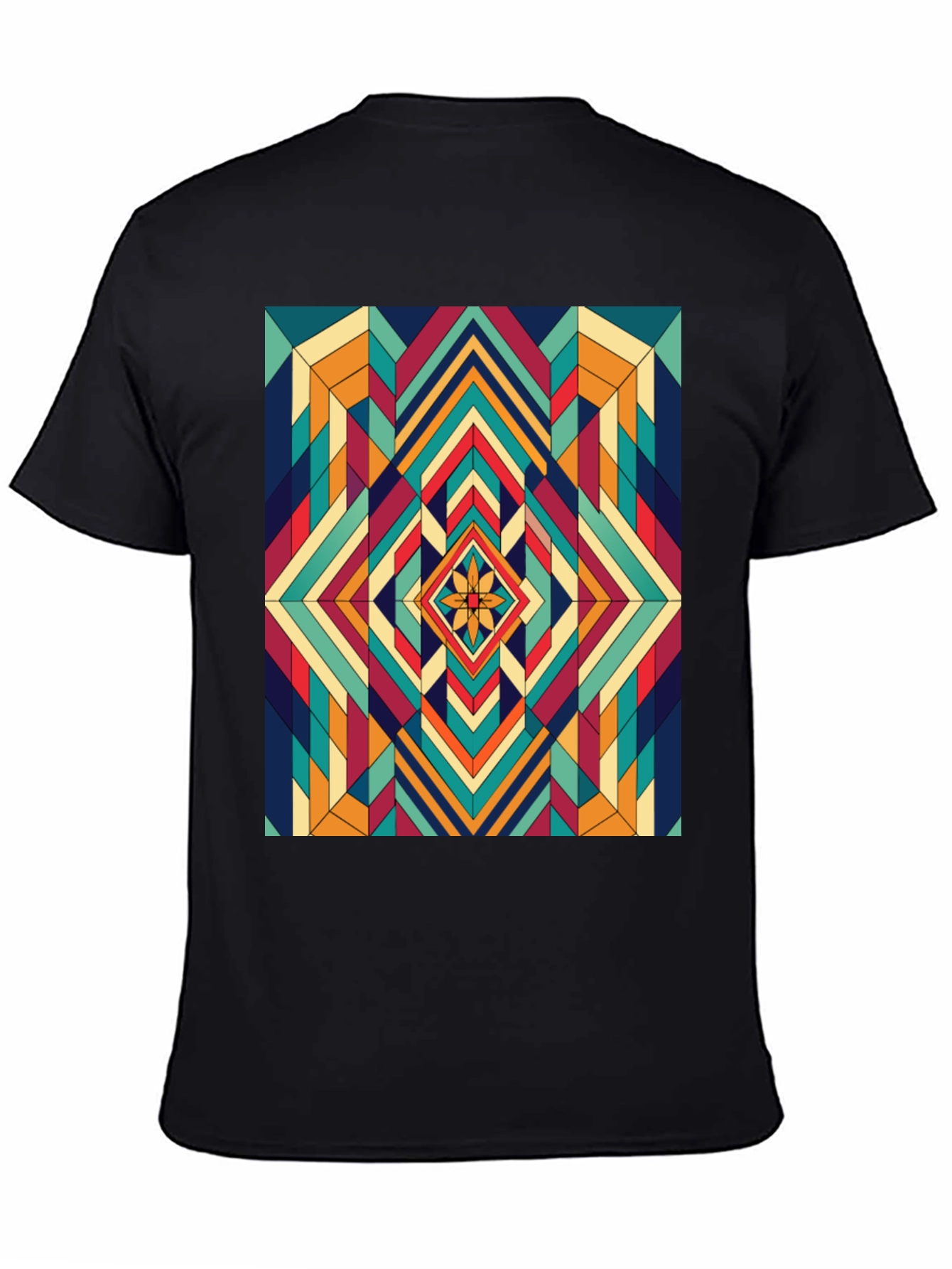 Geometric Diamond Pattern T-Shirt