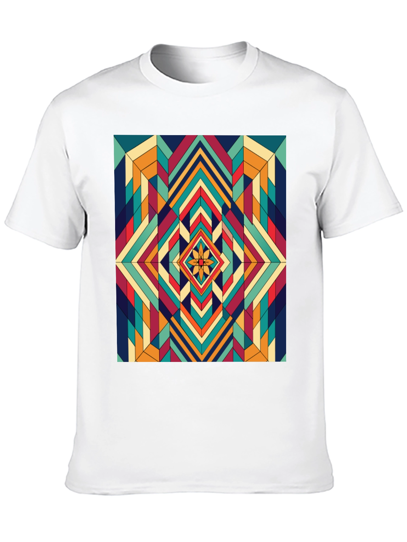 Geometric Diamond Pattern T-Shirt