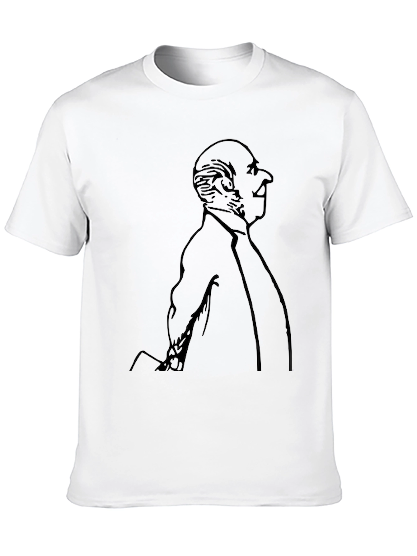 Gentleman Portrait Graphic Tee - Black