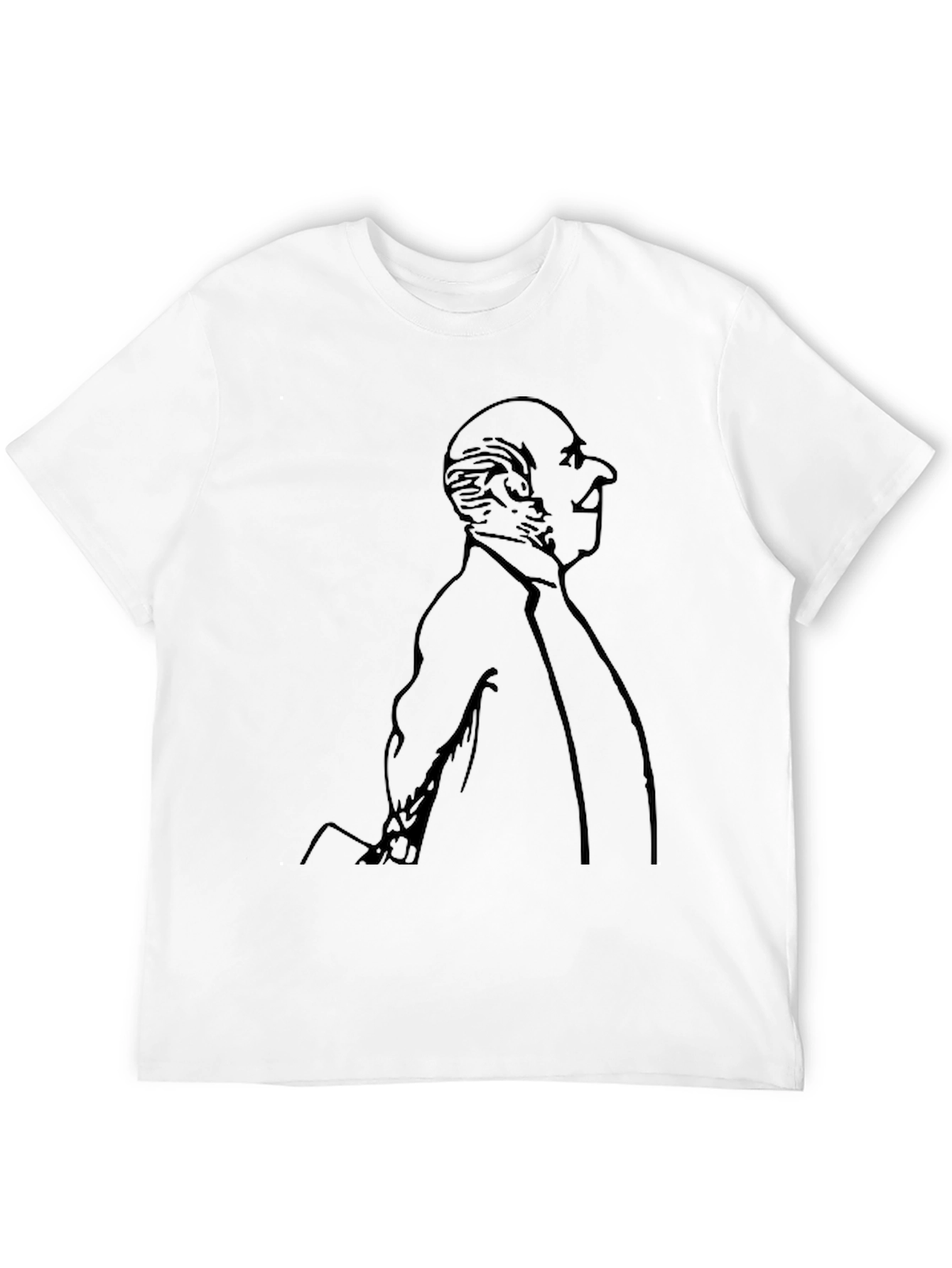 Gentleman Portrait Graphic Tee - Black