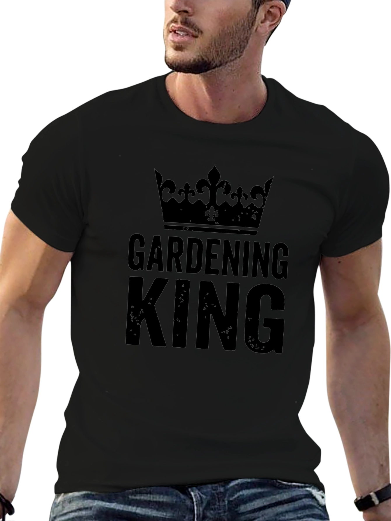 Gardening King Crown T-Shirt - Black