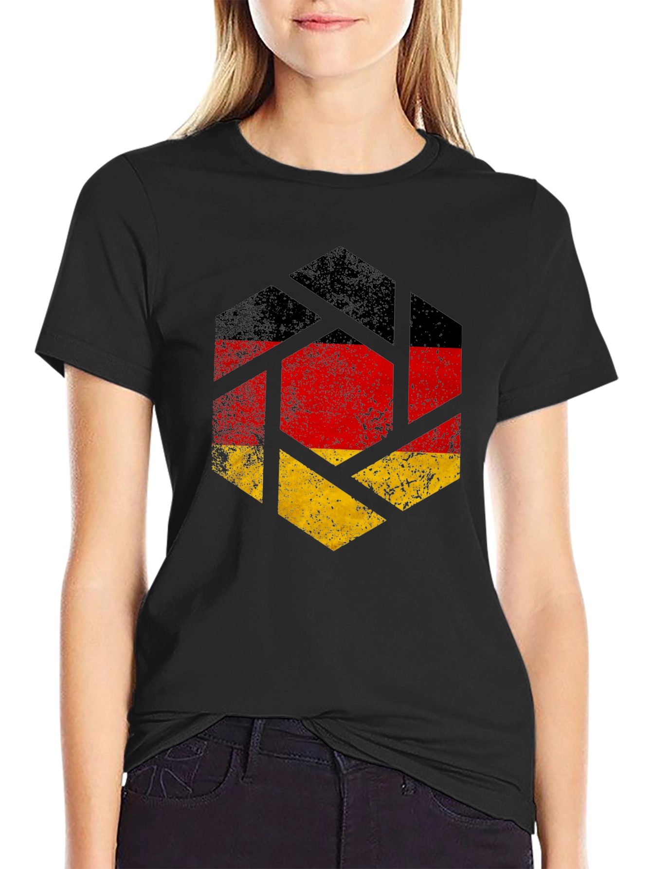 German Flag Hexagon T-Shirt