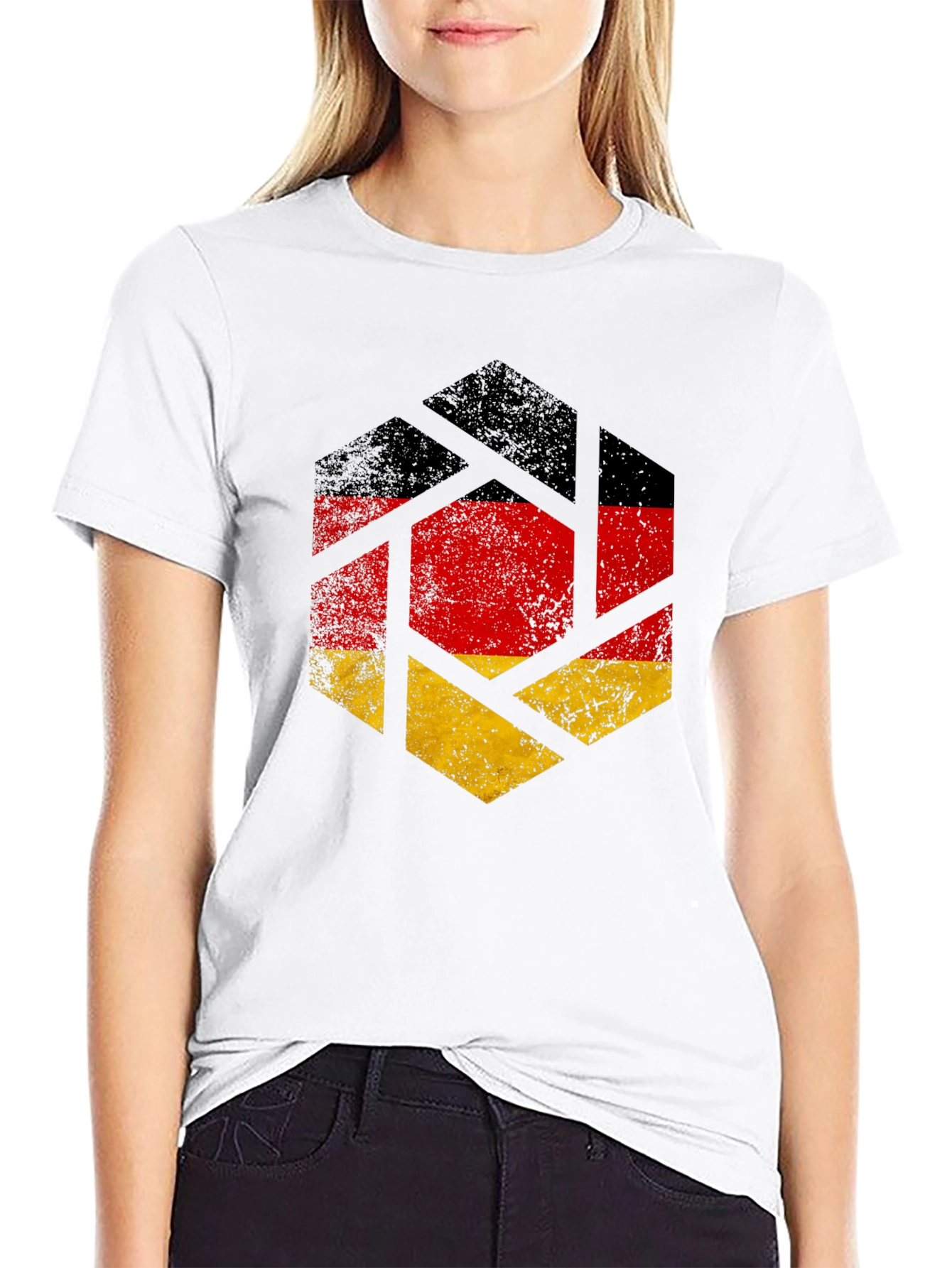 German Flag Hexagon T-Shirt