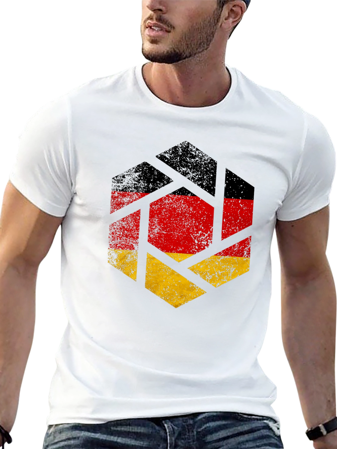 German Flag Hexagon T-Shirt