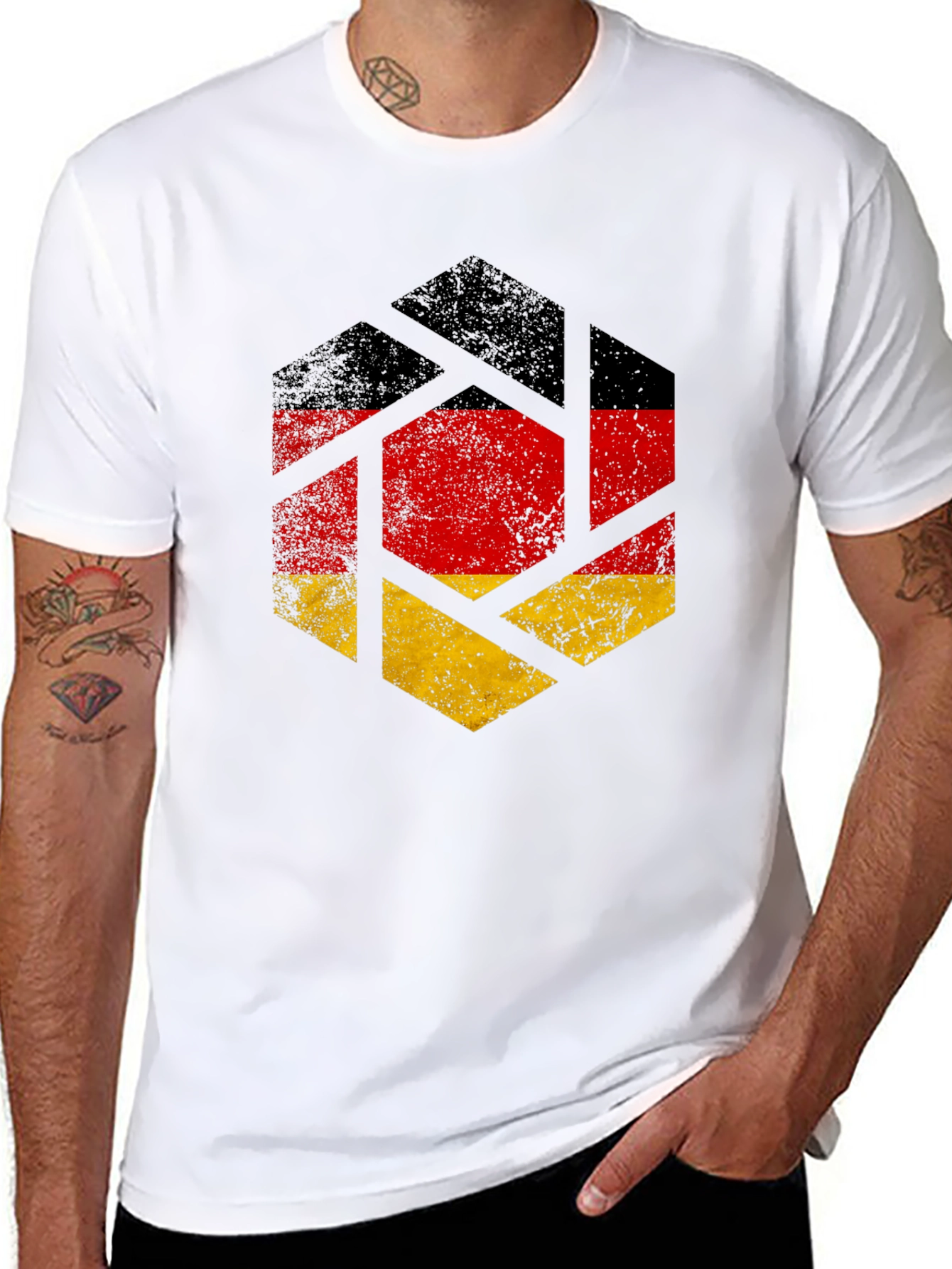 German Flag Hexagon T-Shirt