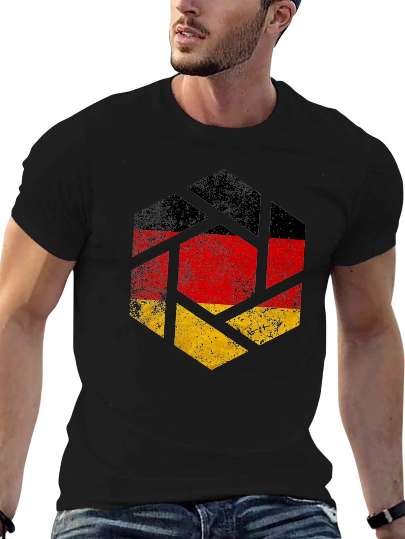 German Flag Hexagon T-Shirt