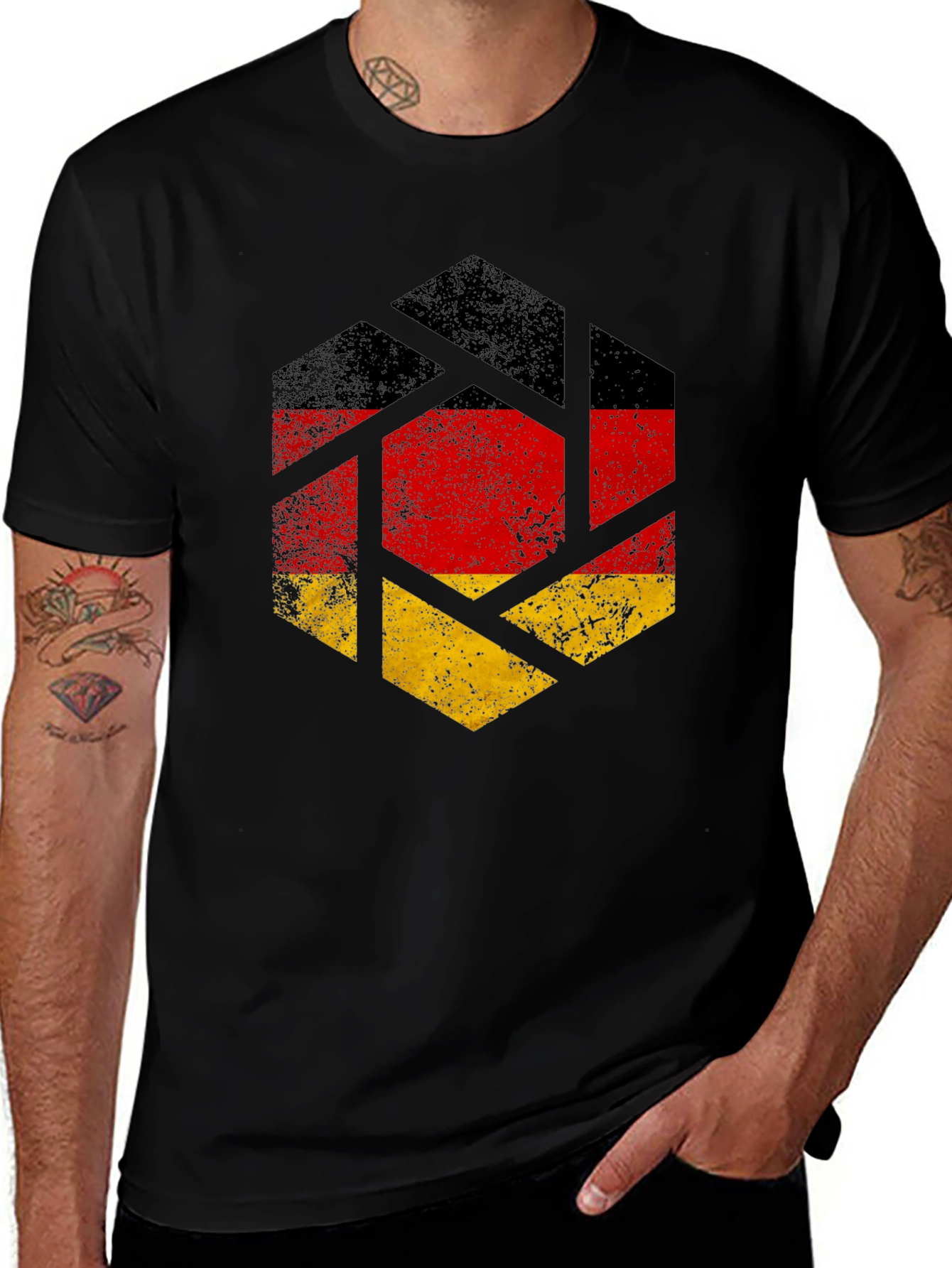 German Flag Hexagon T-Shirt