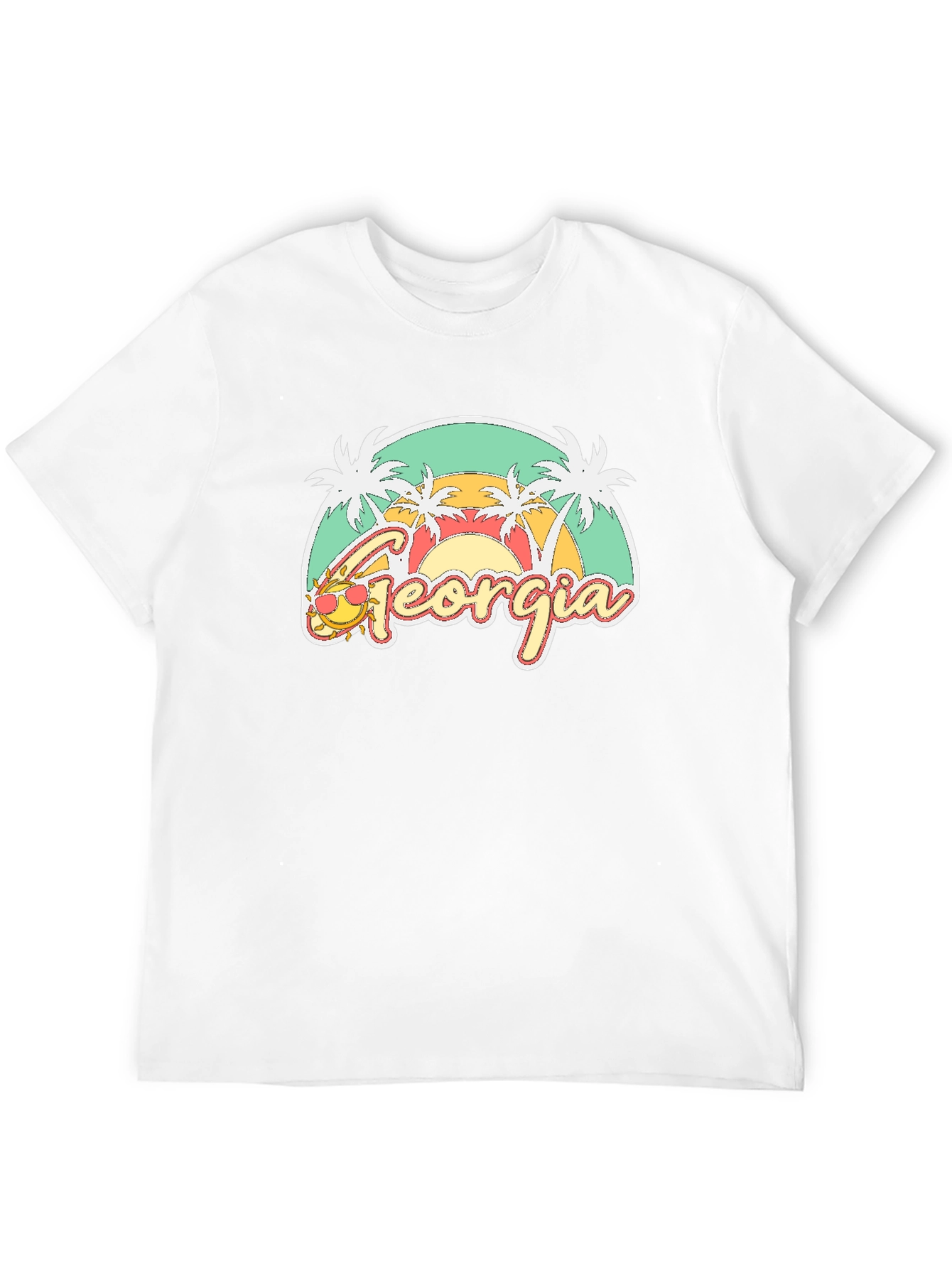 Georgia Palm Tee - Retro Summer T-Shirt