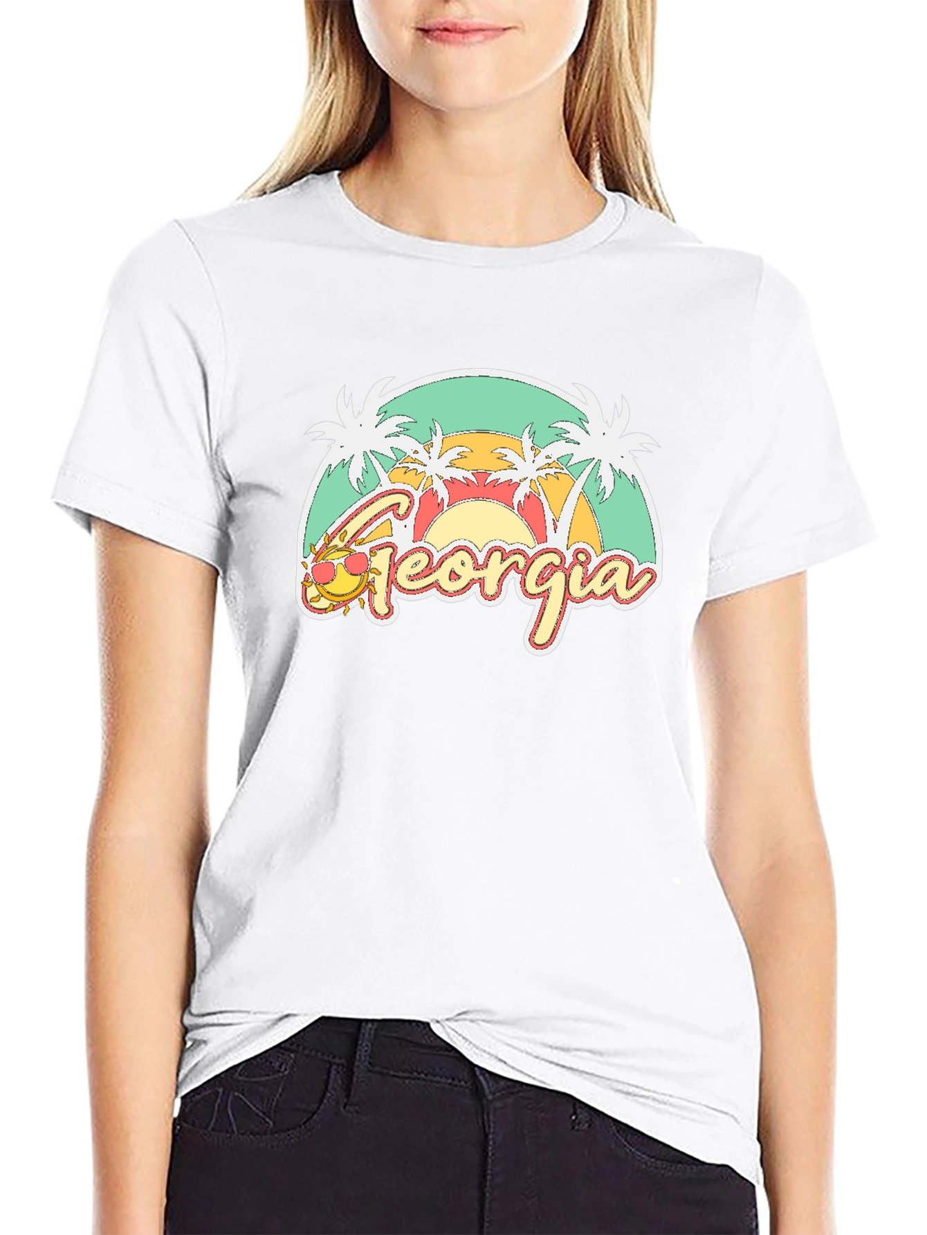 Georgia Palm Tee - Retro Summer T-Shirt