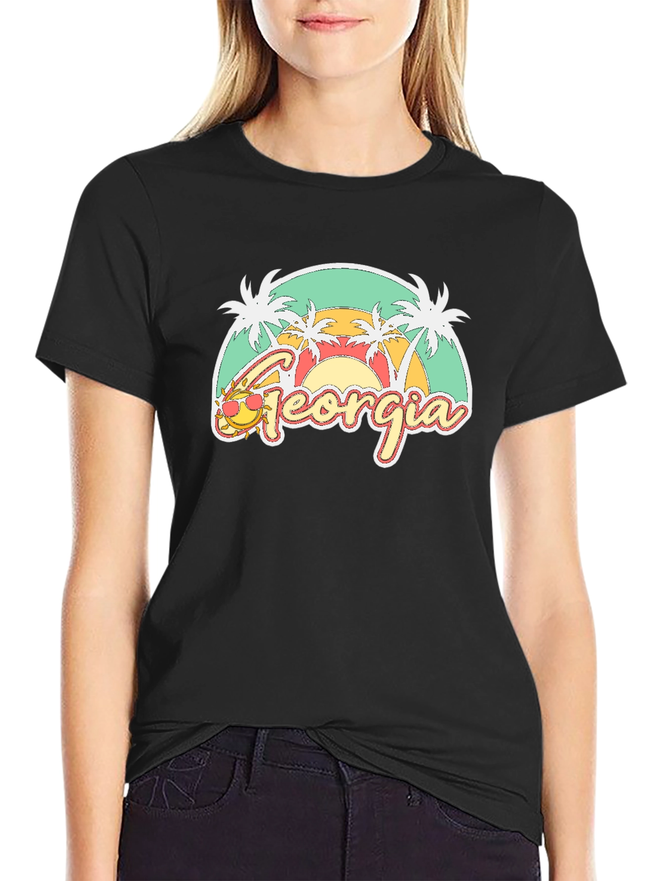 Georgia Palm Tee - Retro Summer T-Shirt