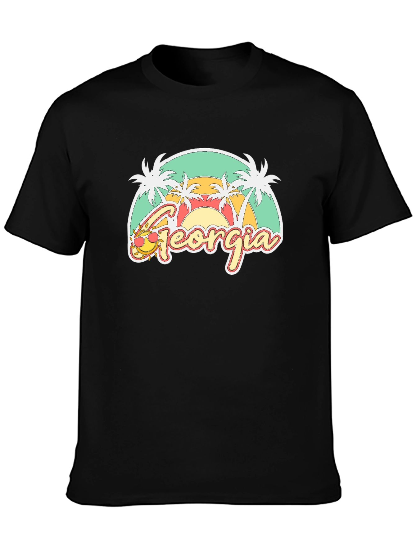 Georgia Palm Tee - Retro Summer T-Shirt
