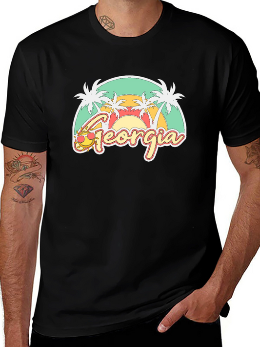 Georgia Palm Tee - Retro Summer T-Shirt