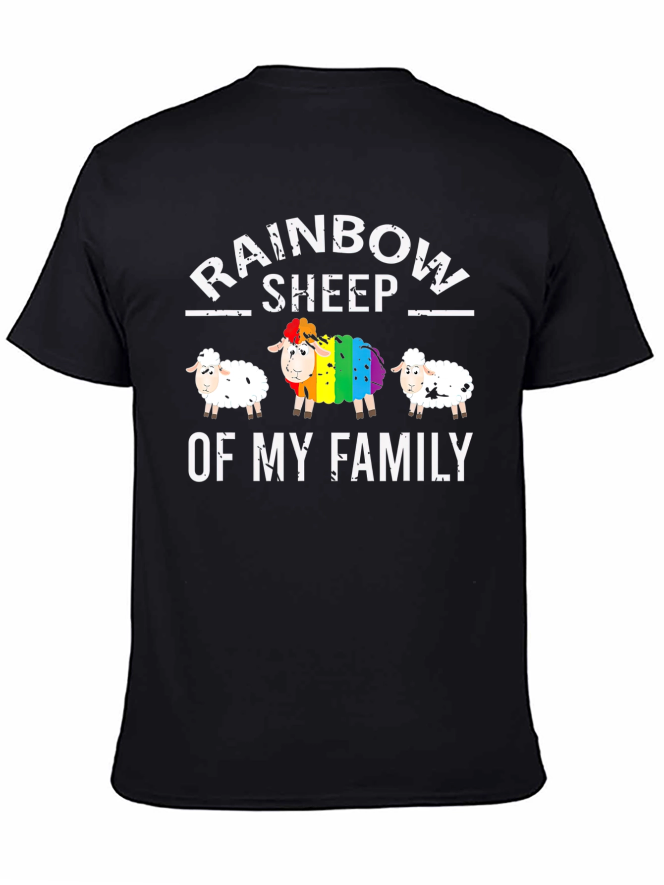 Rainbow Sheep Family T-Shirt Pride LGBT Tee