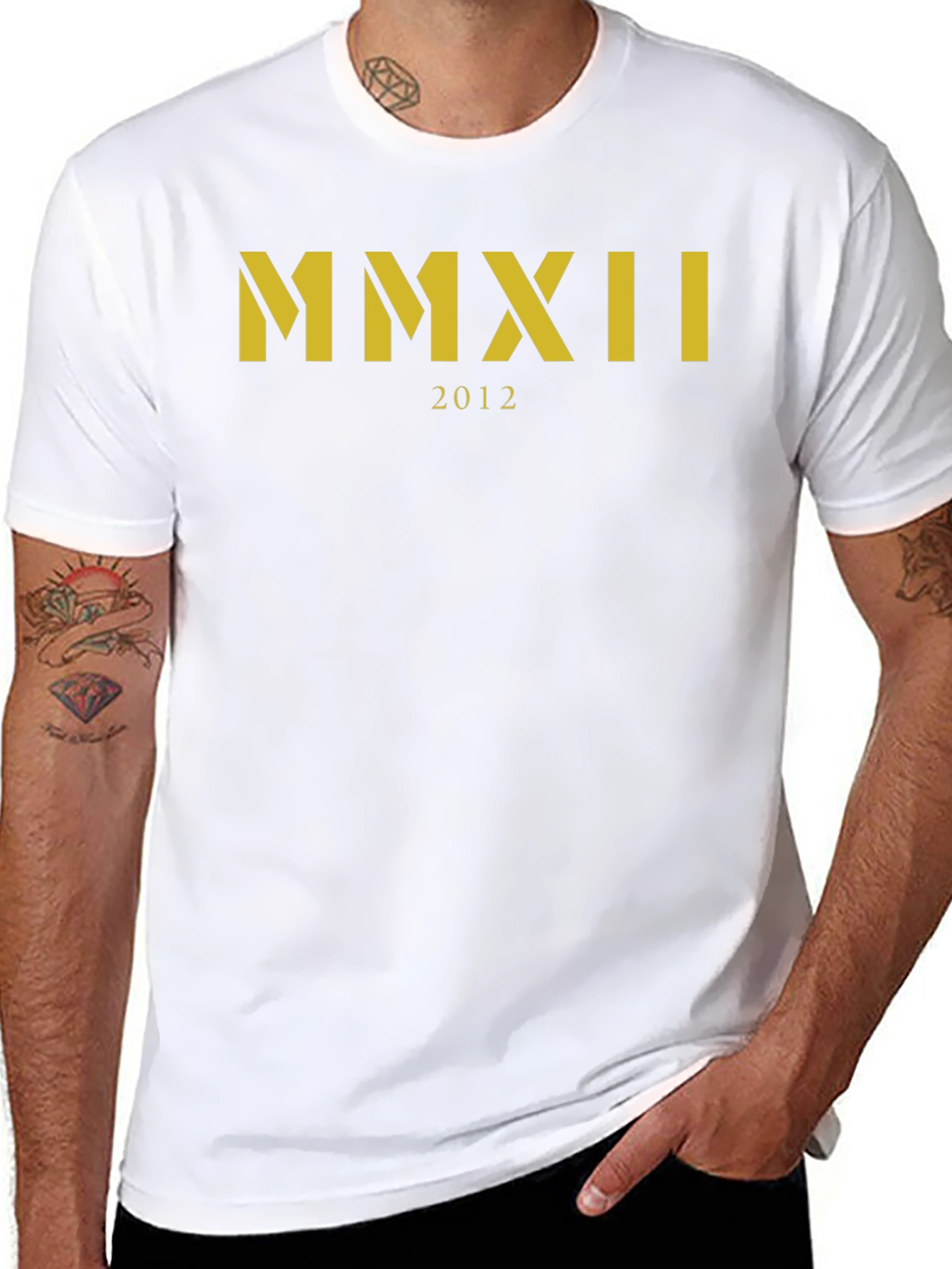 MMXII 2012 Graphic Tee - Black Crew Neck