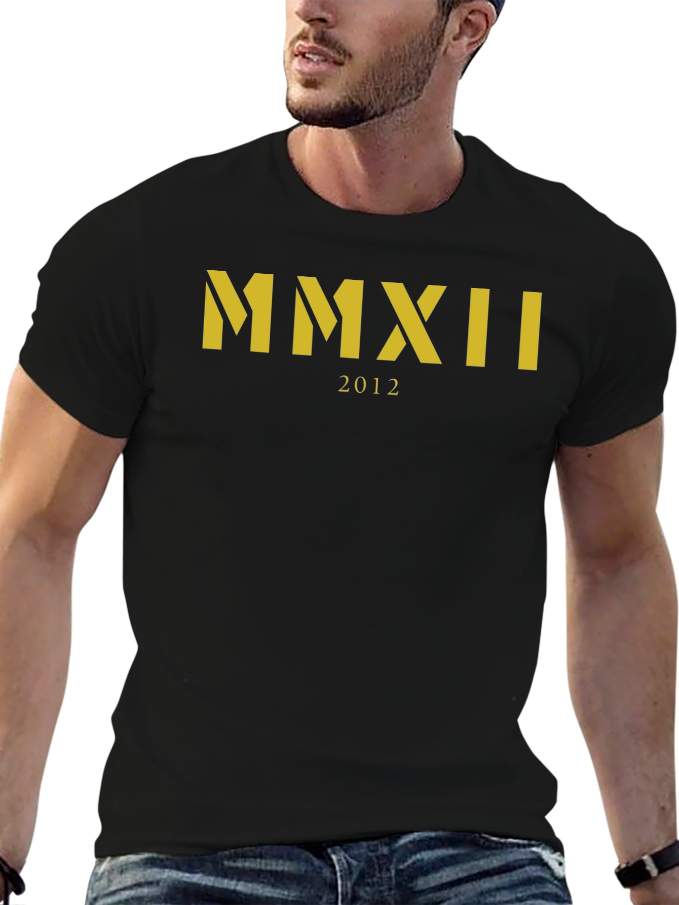 MMXII 2012 Graphic Tee - Black Crew Neck
