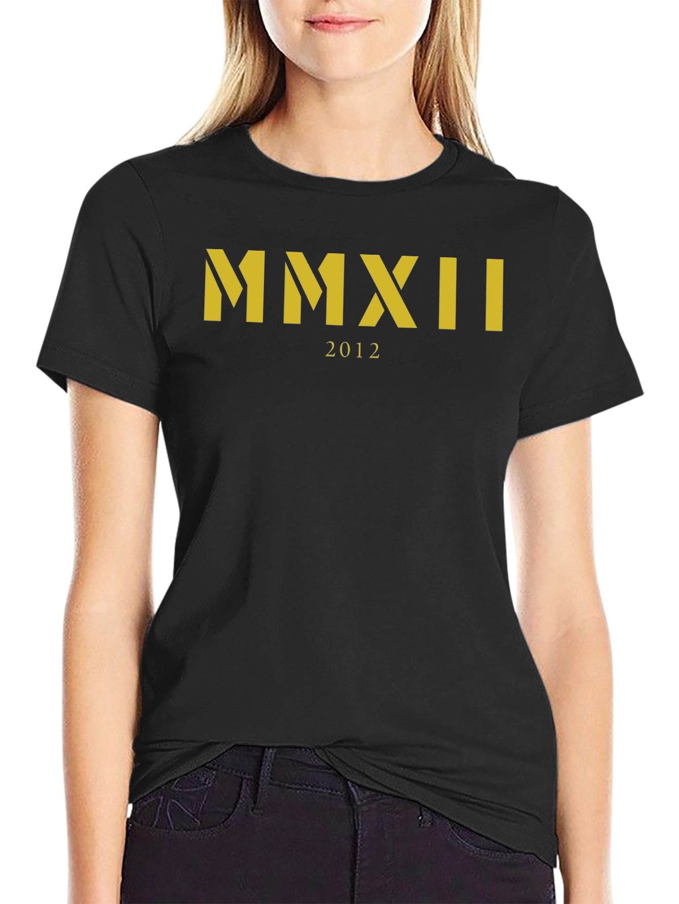 MMXII 2012 Graphic Tee - Black Crew Neck