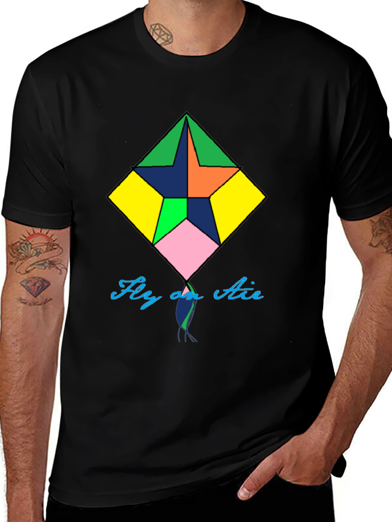 Geometric Kite Graphic Tee - Fly on Air