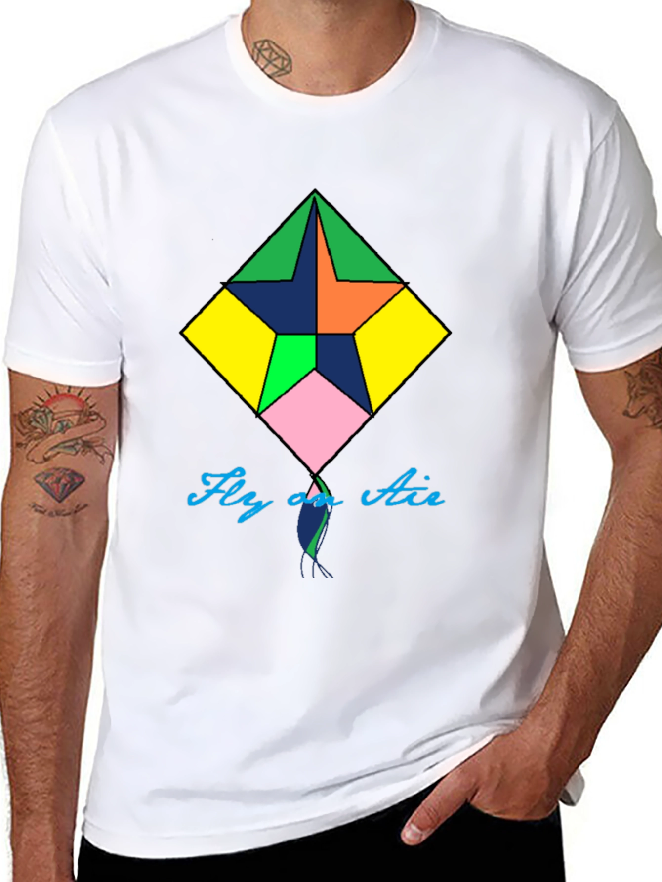 Geometric Kite Graphic Tee - Fly on Air