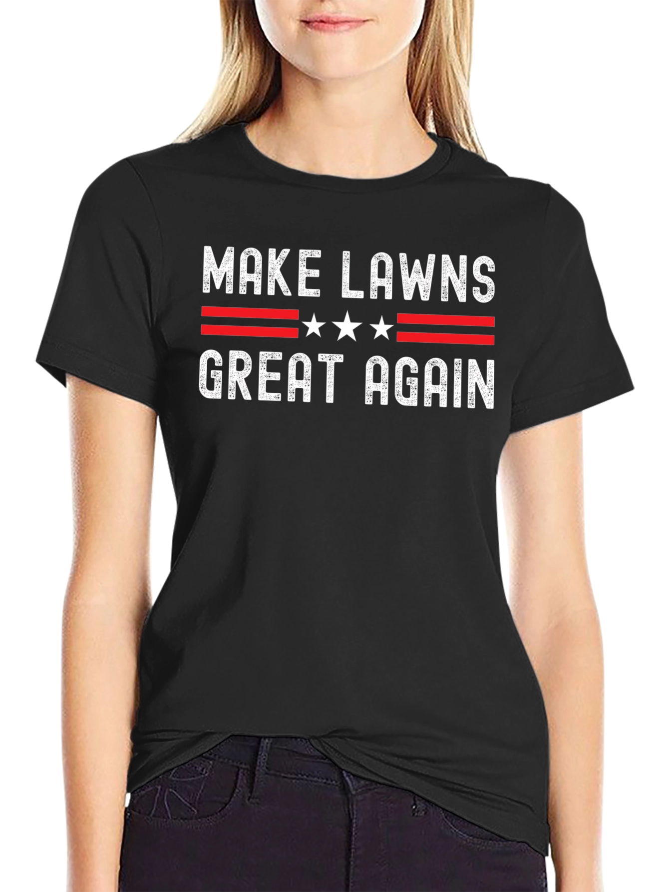Make Lawns Great Again T-Shirt - Patriotic Gardening Tee