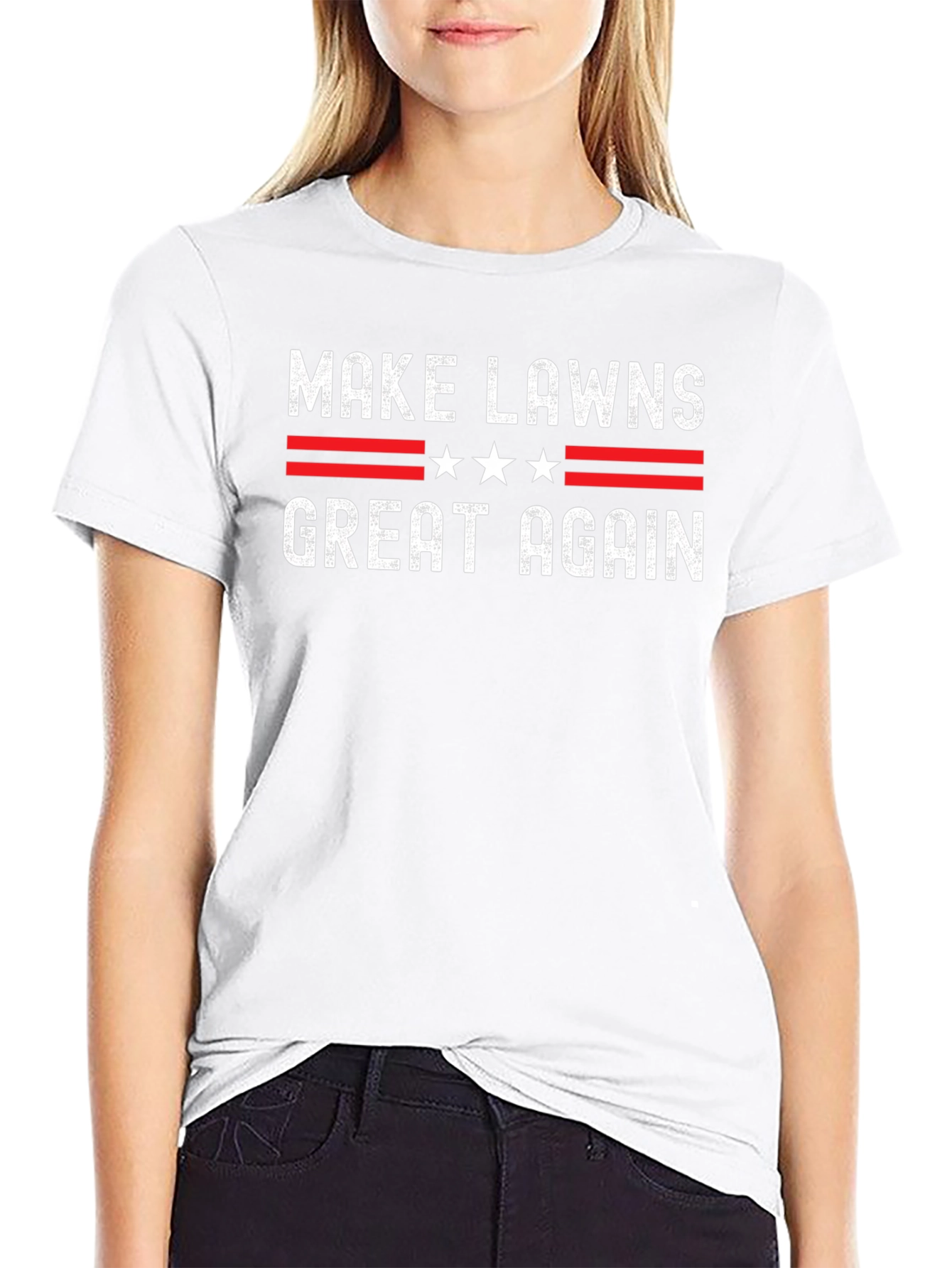 Make Lawns Great Again T-Shirt - Patriotic Gardening Tee
