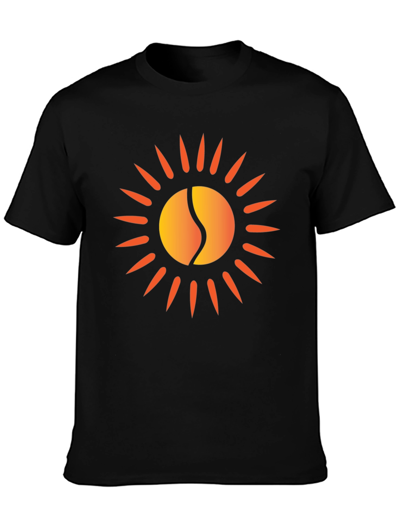 Sun Graphic Tee - Modern Black T-Shirt