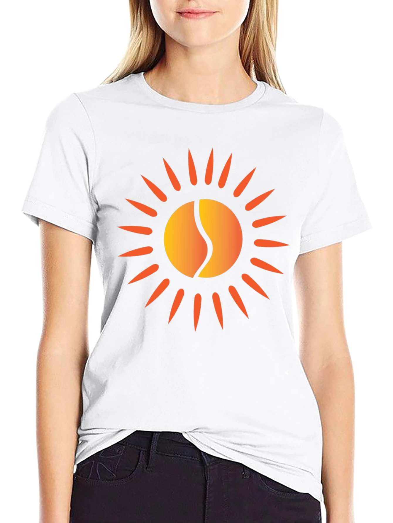 Sun Graphic Tee - Modern Black T-Shirt