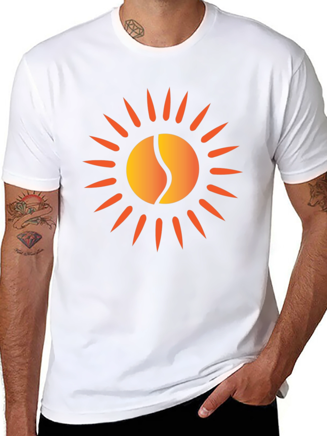 Sun Graphic Tee - Modern Black T-Shirt