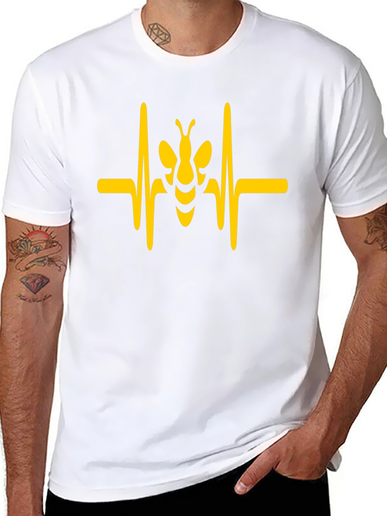 Bee Heartbeat T-Shirt - Stylish Graphic Tee