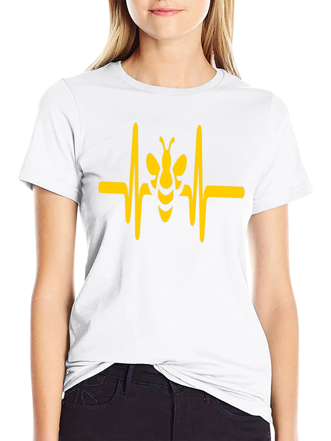 Bee Heartbeat T-Shirt - Stylish Graphic Tee