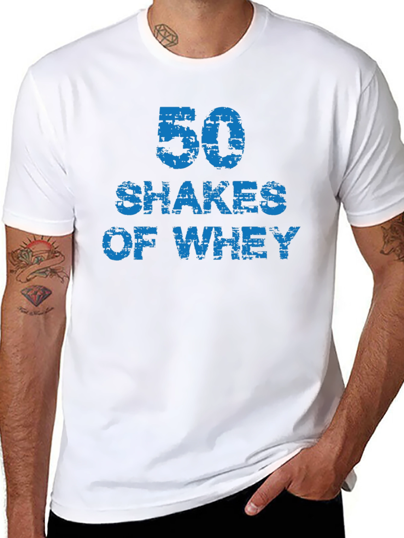 50 Shakes of Whey - Funny Gym T-Shirt