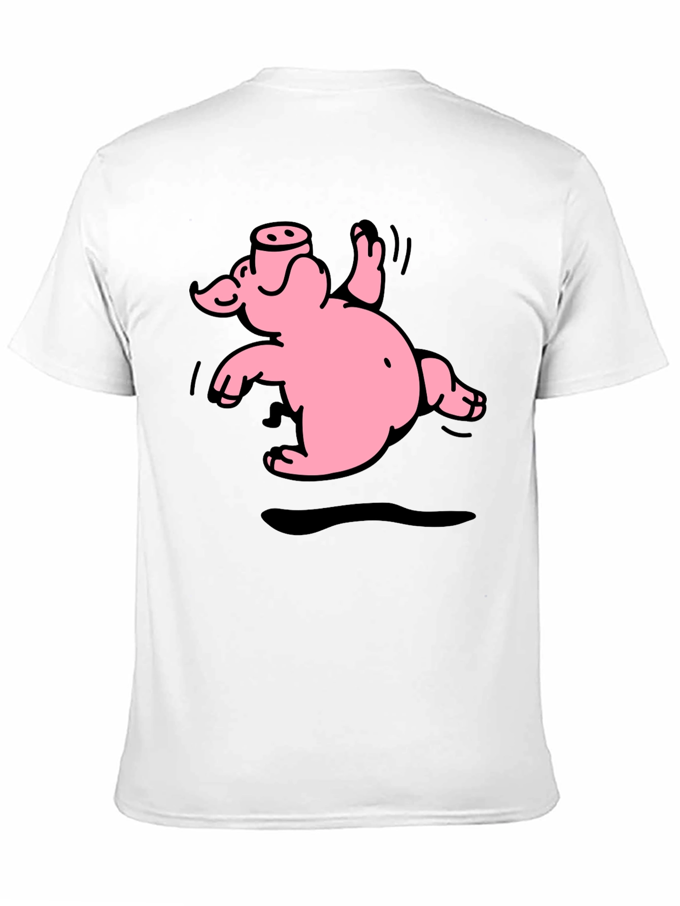 Funny Pig Graphic T-Shirt - Black