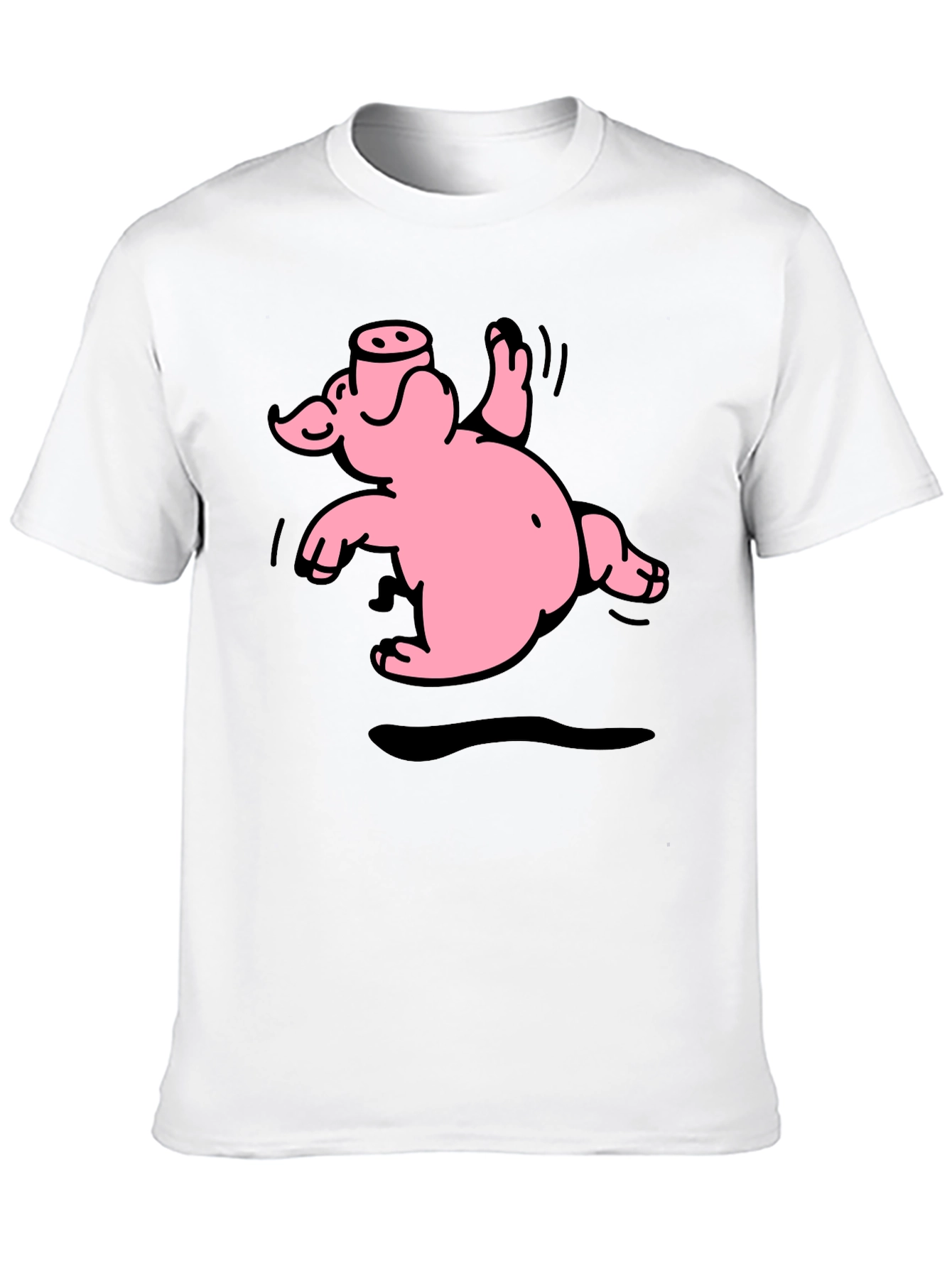 Funny Pig Graphic T-Shirt - Black