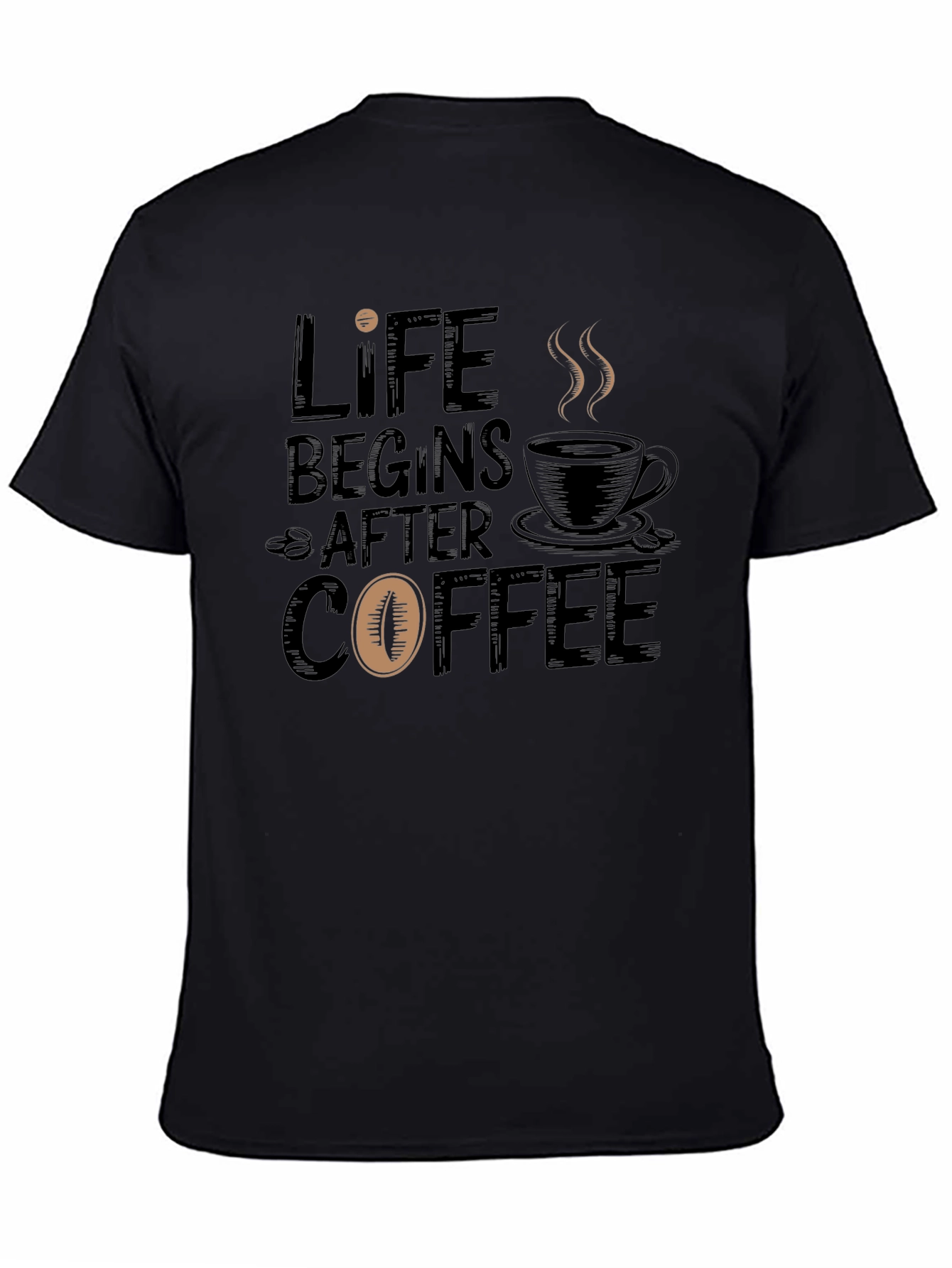 Life Begins After Coffee T-Shirt - Black