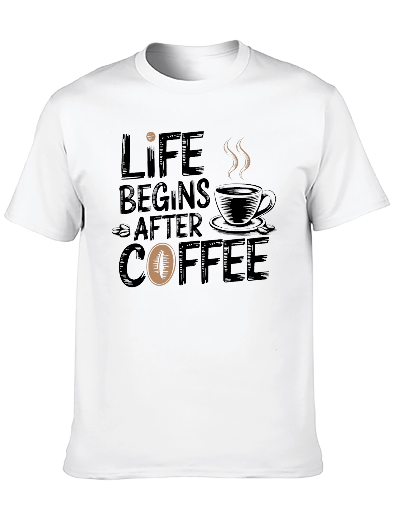 Life Begins After Coffee T-Shirt - Black
