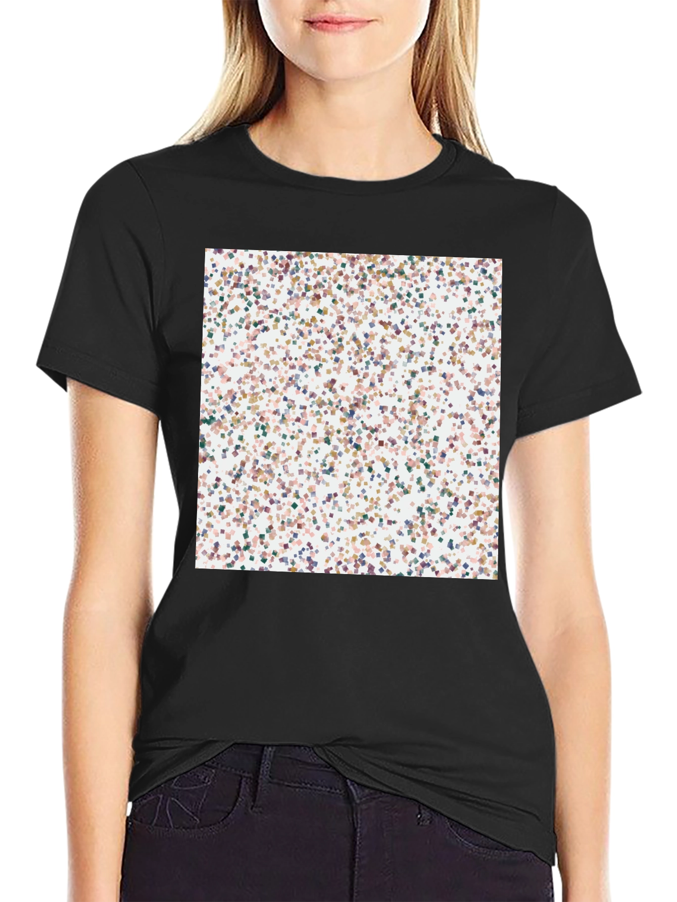 Abstract Pattern Black T-Shirt for Men