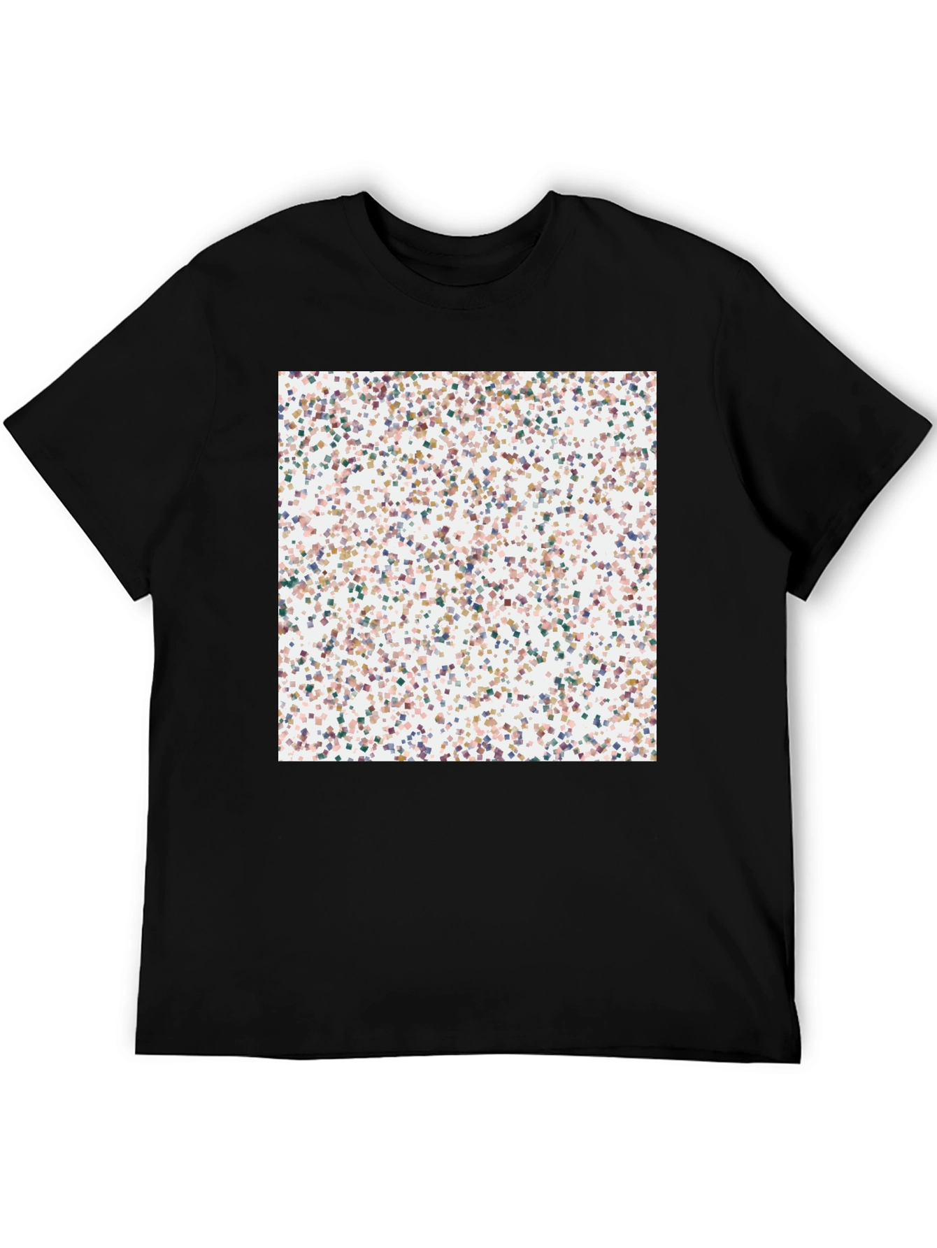 Abstract Pattern Black T-Shirt for Men