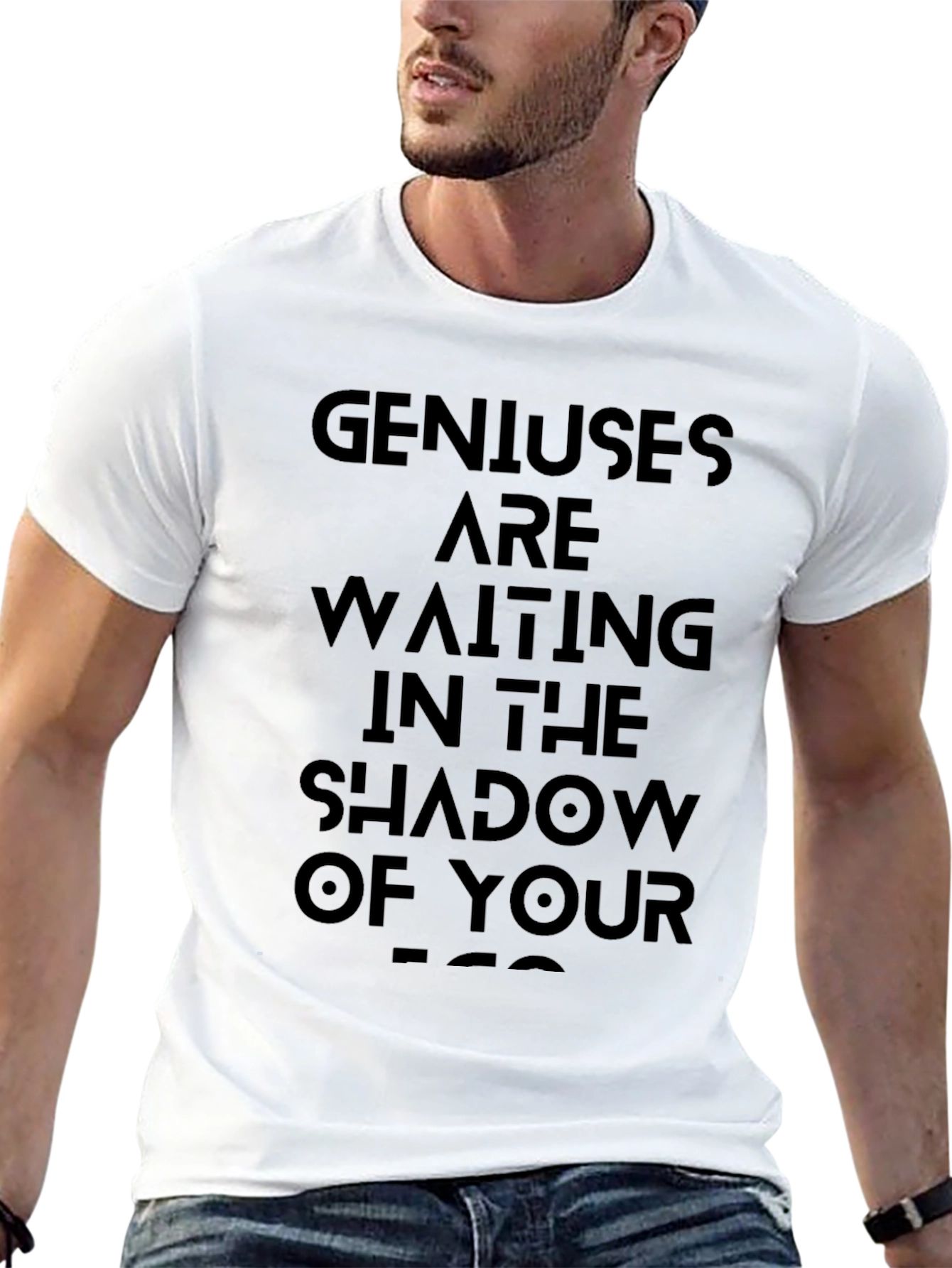 Genius Shadow T-Shirt - Black Cotton Graphic Tee