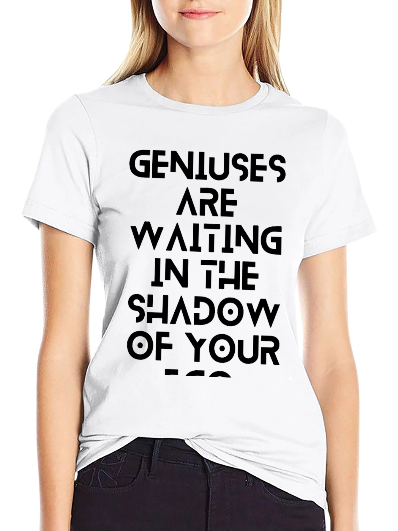 Genius Shadow T-Shirt - Black Cotton Graphic Tee