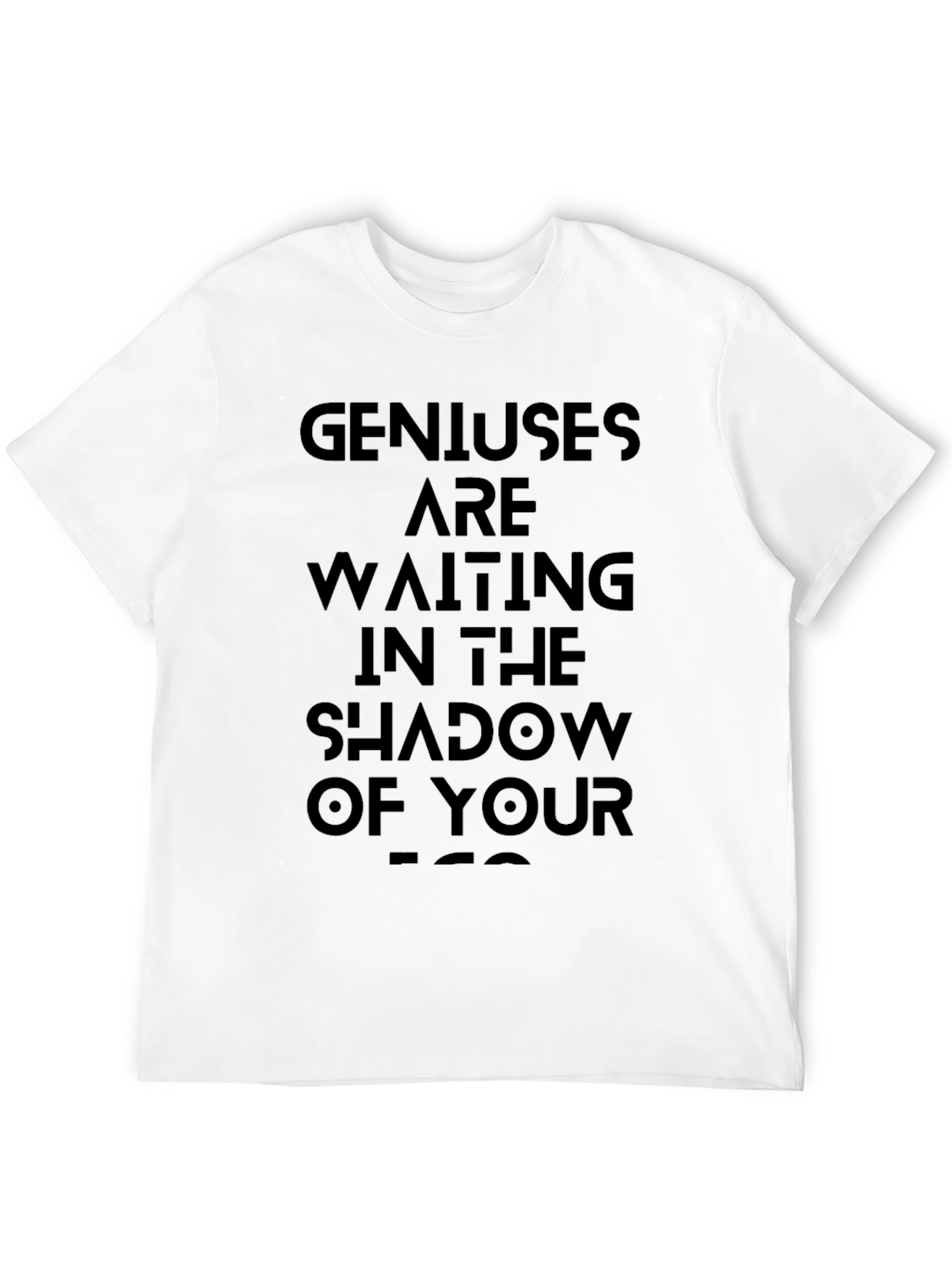 Genius Shadow T-Shirt - Black Cotton Graphic Tee