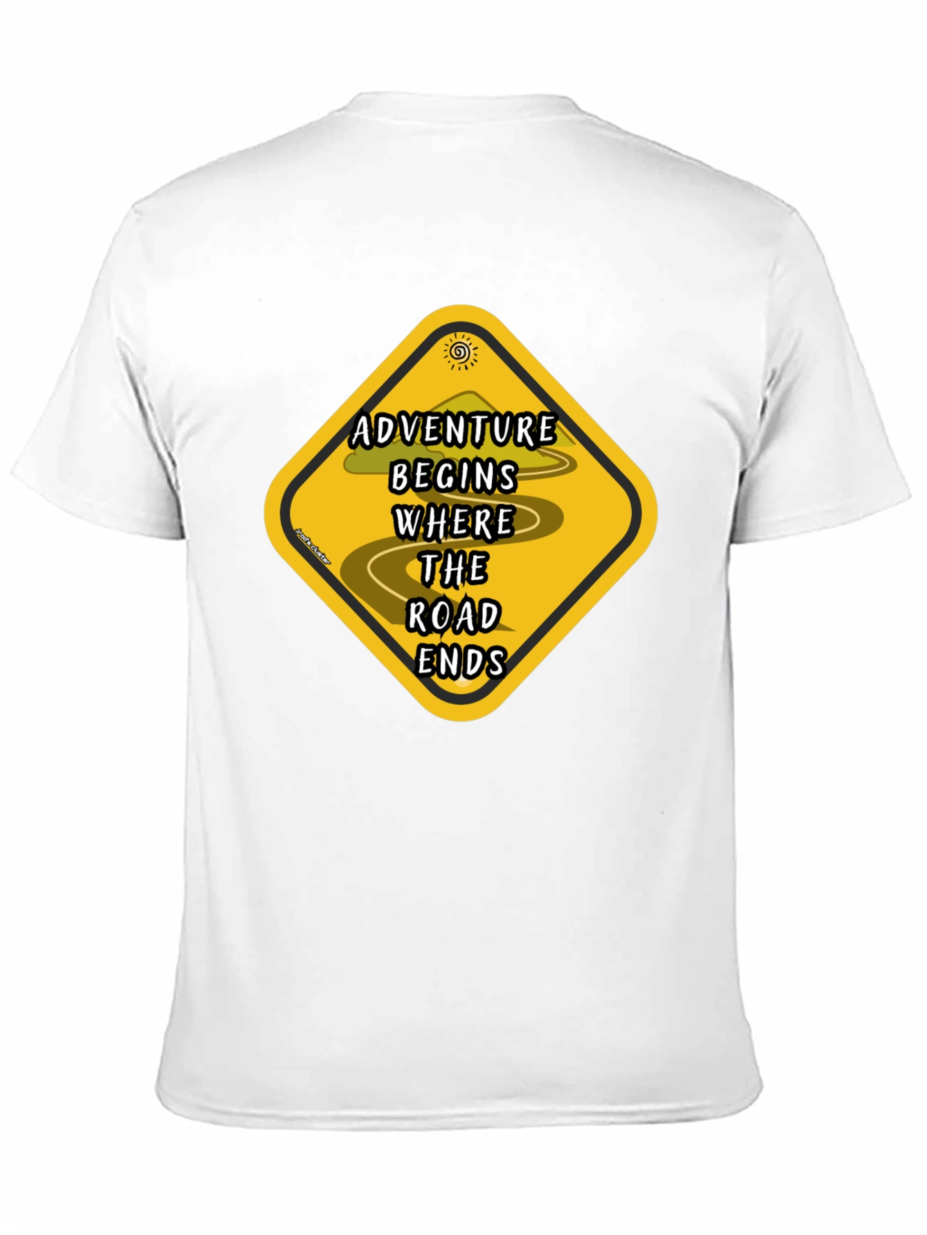 Adventure Begins Road Ends Graphic T-Shirt