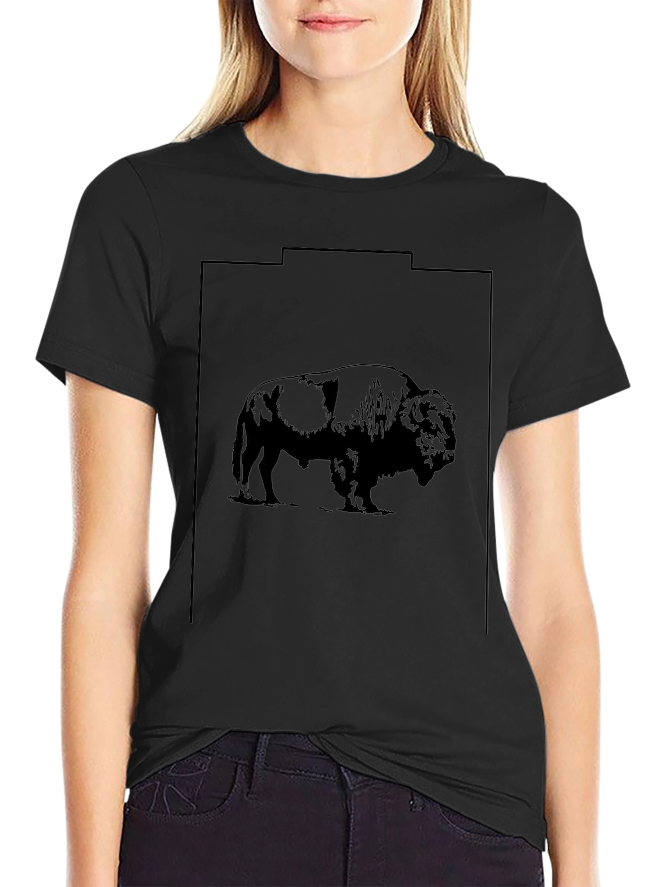 Bison Graphic Tee - Black