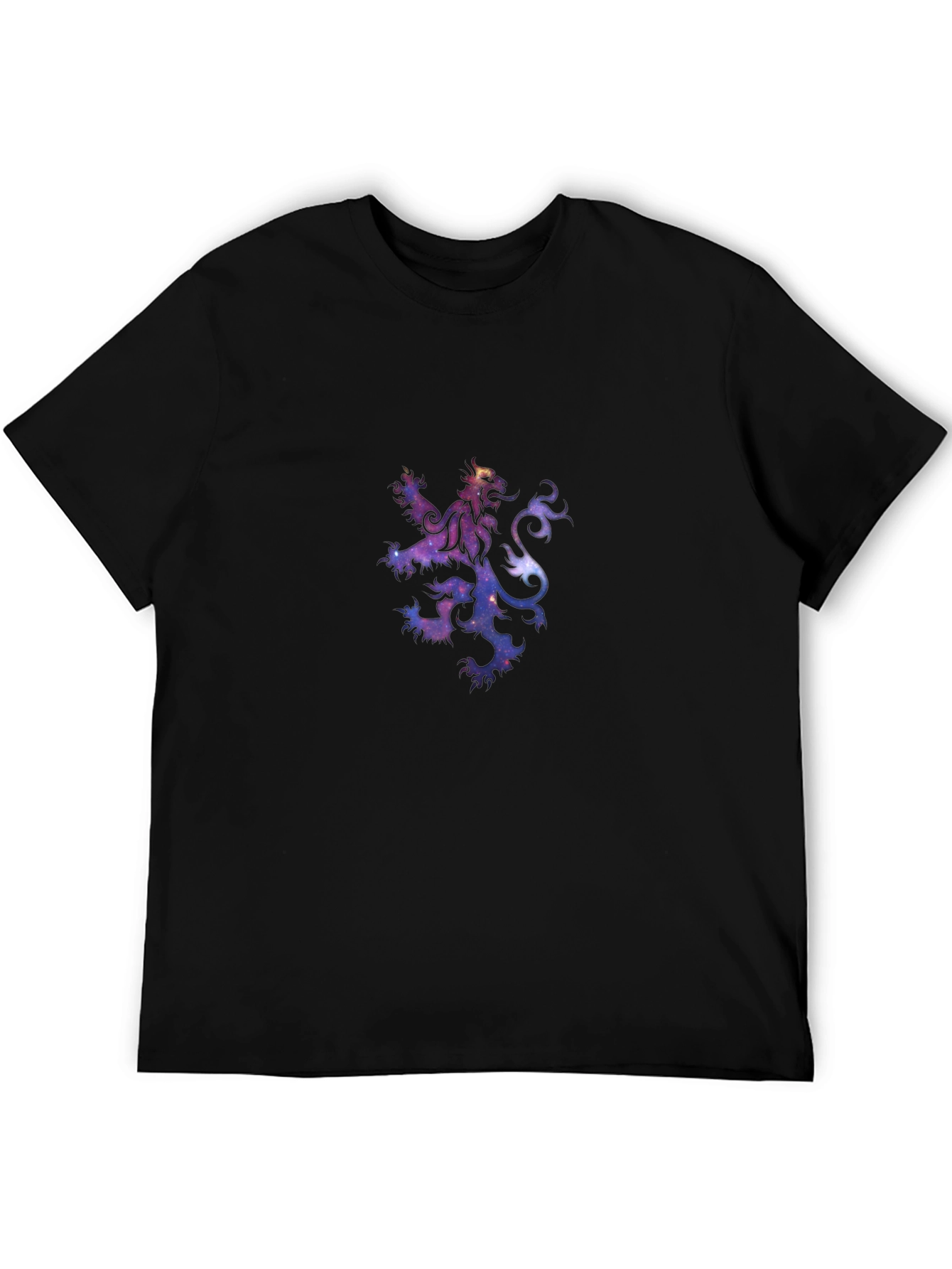 Galaxy Lion Crest Black T-Shirt