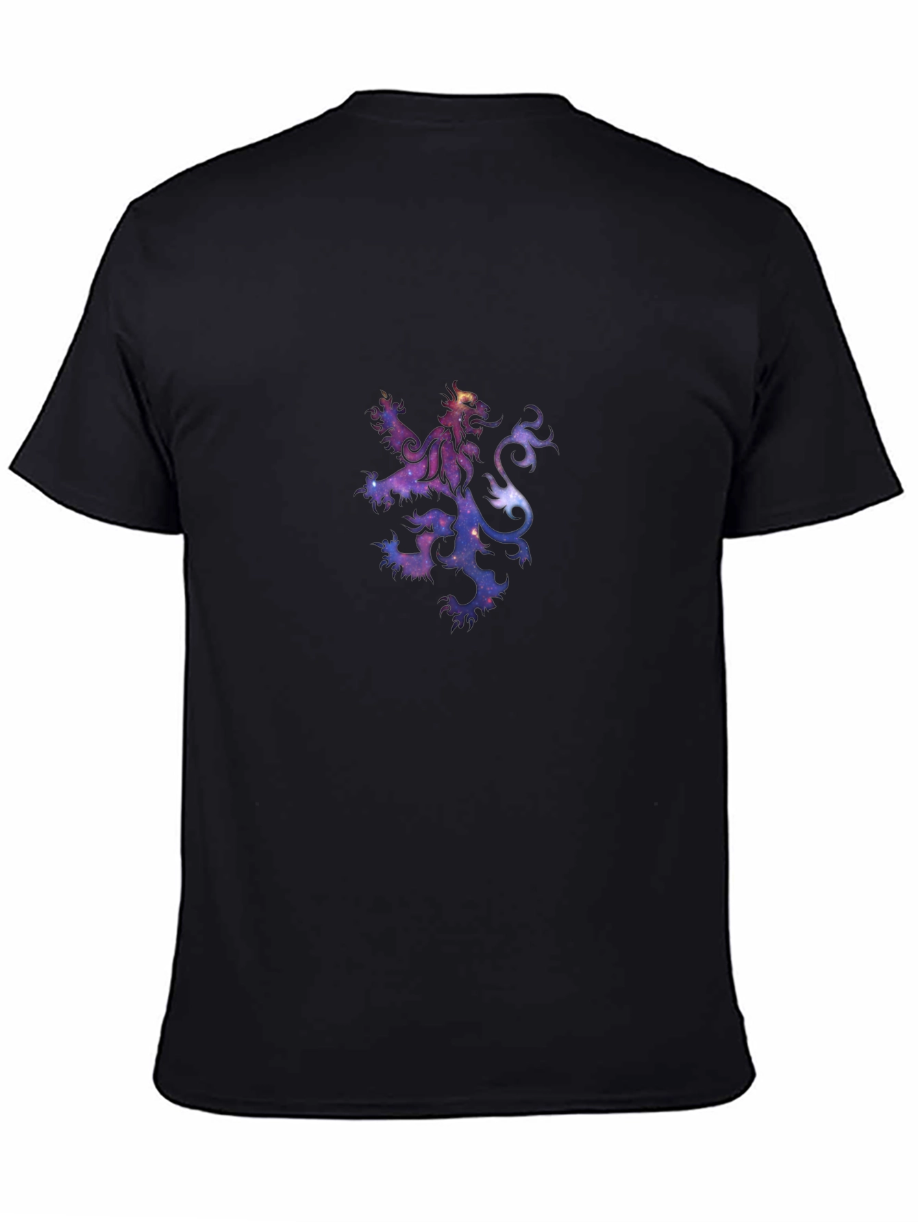 Galaxy Lion Crest Black T-Shirt