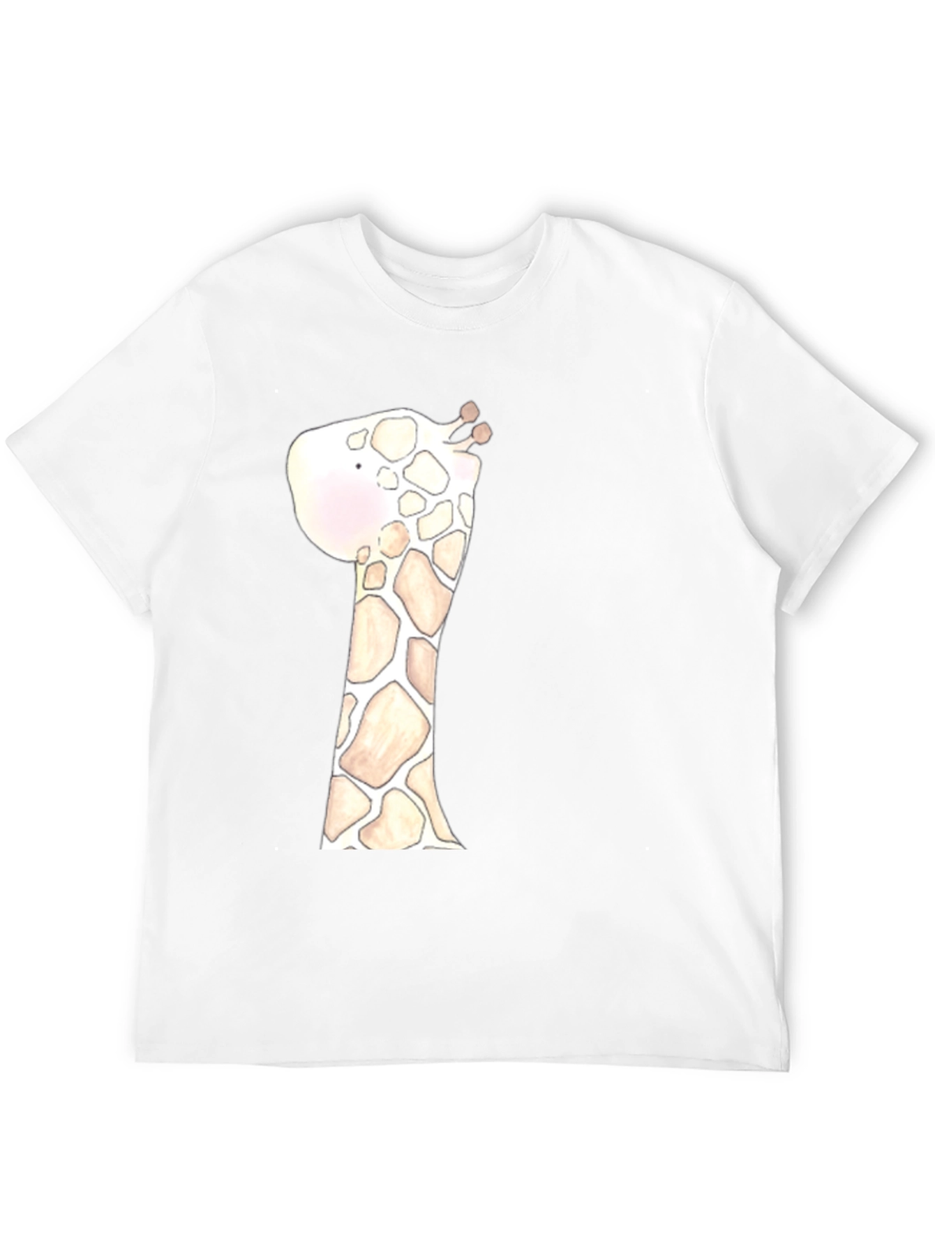 Giraffe Graphic Tee - Black Cotton Casual Shirt