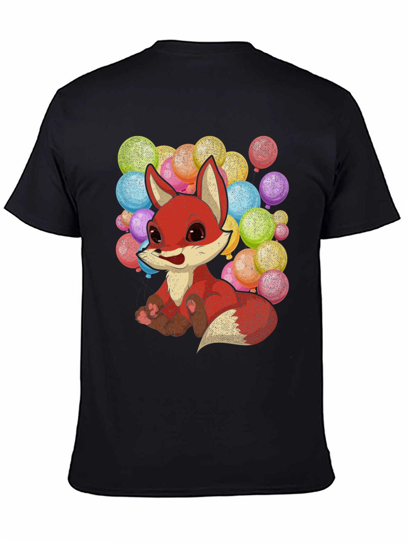 Cute Fox with Balloons Graphic T-Shirt