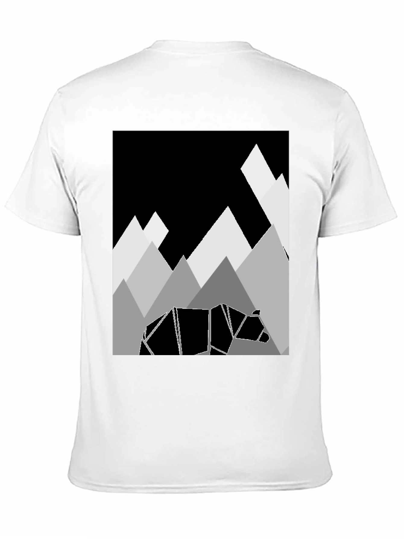 Geometric Bear & Mountain Graphic Tee