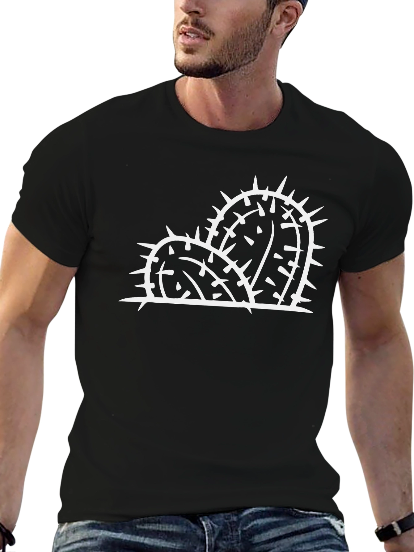 Cactus Graphic Black T-Shirt - Trendy Desert Style