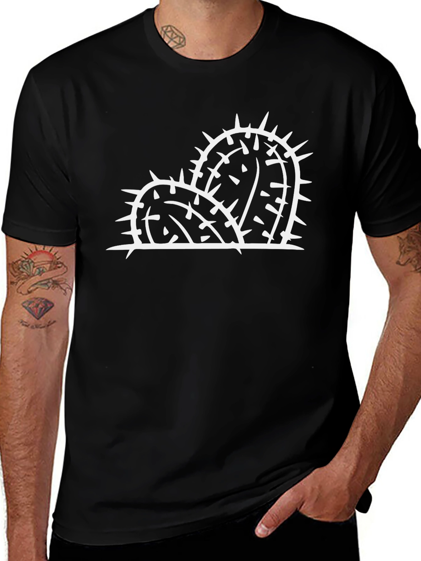 Cactus Graphic Black T-Shirt - Trendy Desert Style